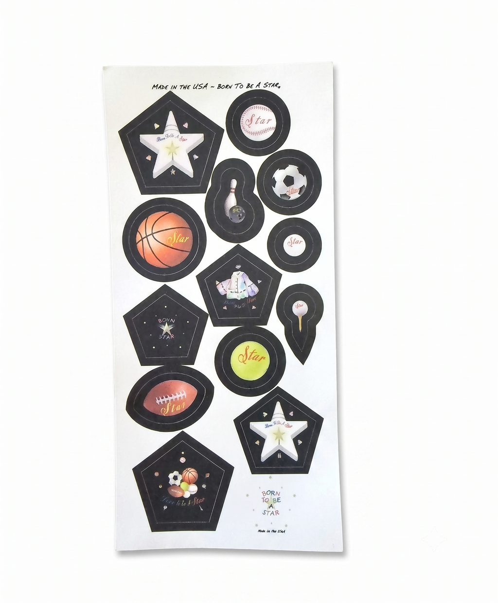Born To Be A Star® Party Stickers: Color Black