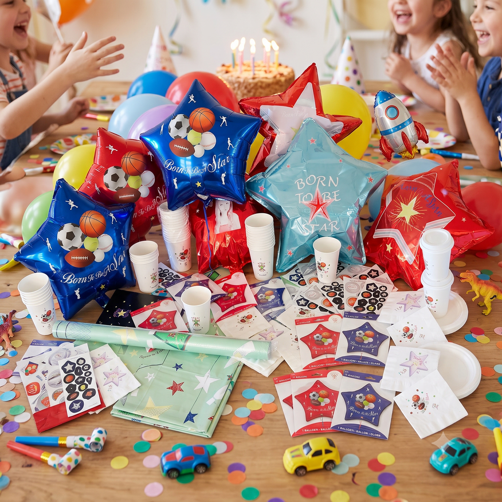 Born To Be A Star® Party Stickers: Color Black
