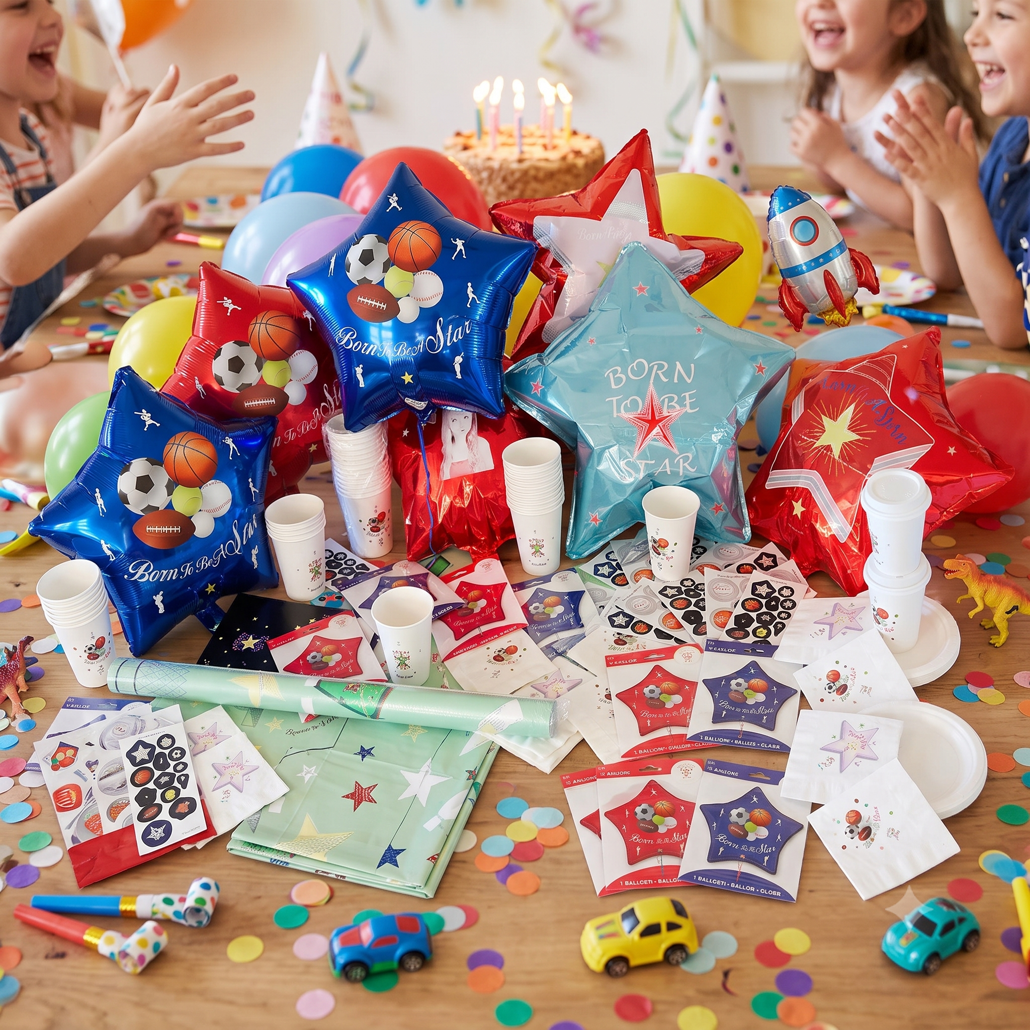 Born To Be A Star® Party Stickers: Color Black