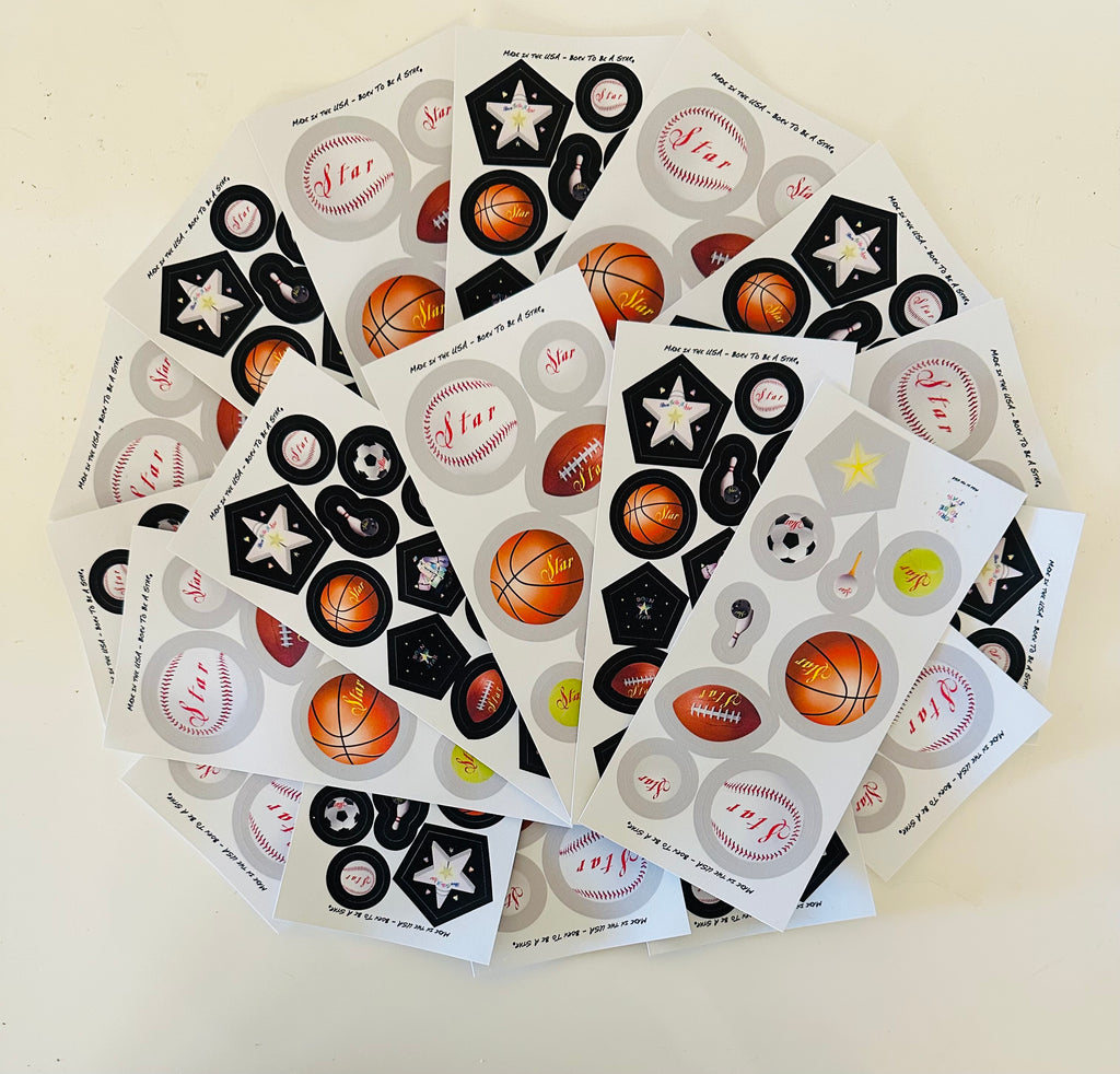 Born To Be A Star® Party Stickers: Color Black